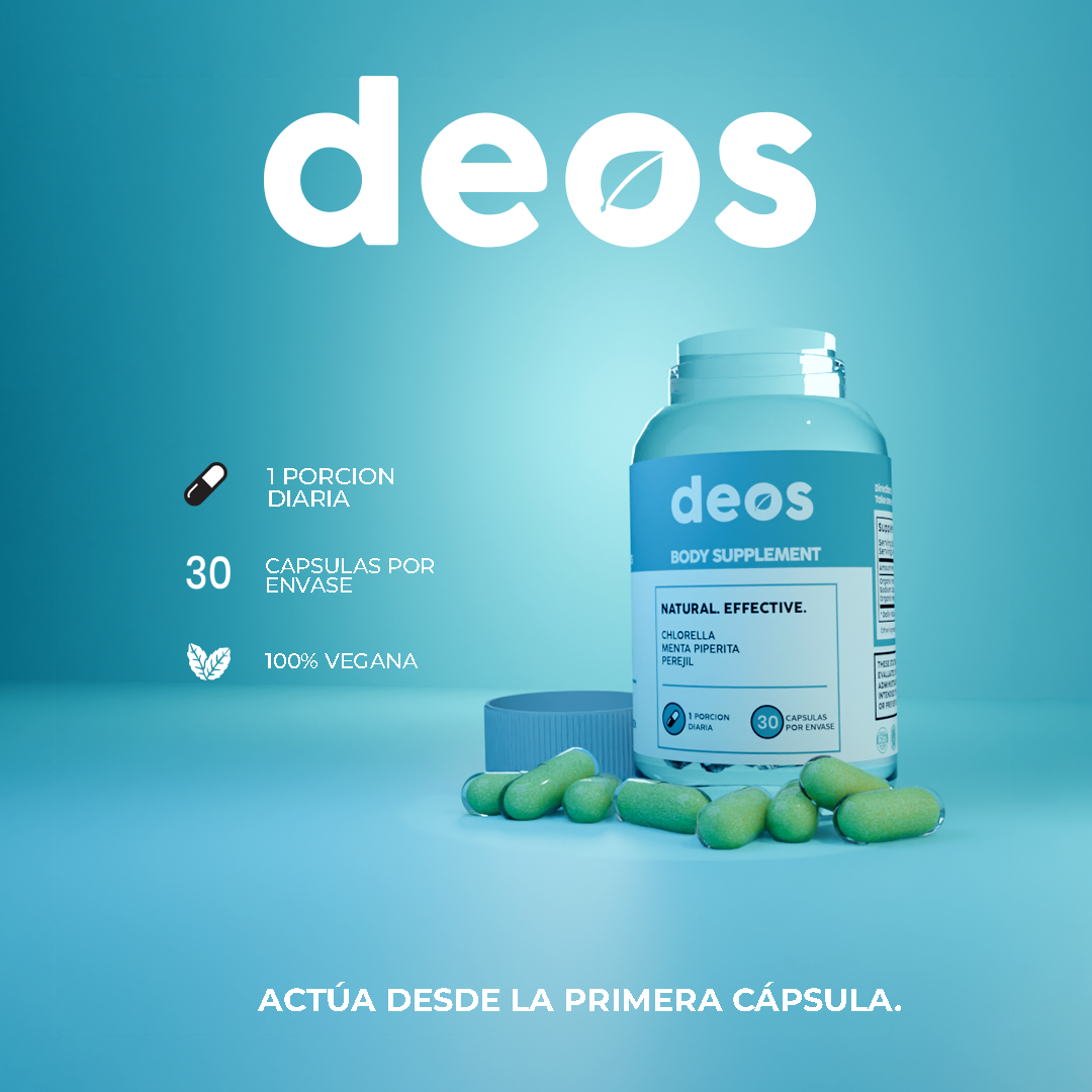 DEOS - Desodorante Interno Natural 30 Cápsulas
