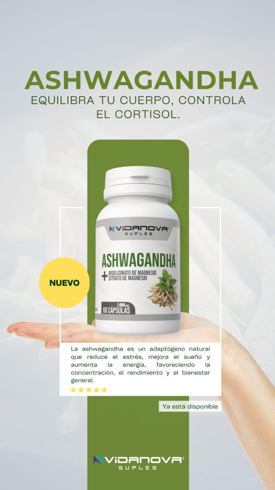 Ashwagandha + Magnesio 1000mg 60 CAPS